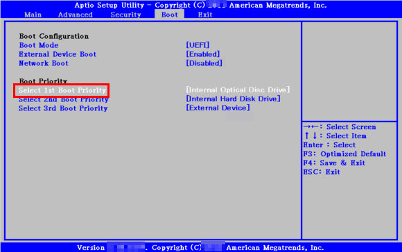 [Boot]画面