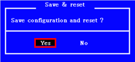 [Save & reset]画面