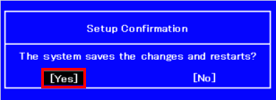 [Save & reset]画面