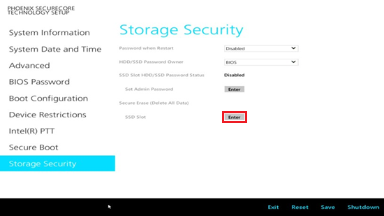 Enterが赤枠で囲われた画面