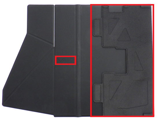 折りたたまれた部分が赤枠で囲われた画像