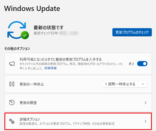 詳細オプションをクリックする画像