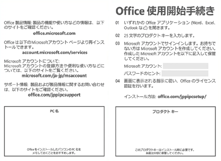 パッケージを開封しプロダクトキーが赤枠で囲われた画像