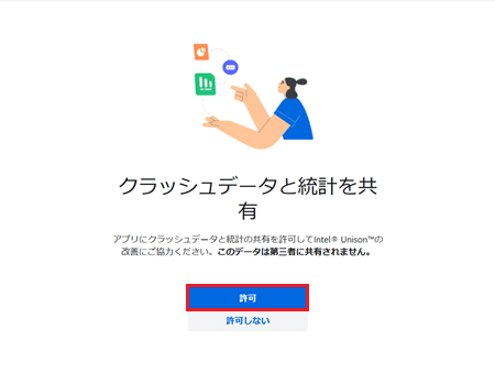 許可が赤で囲われている画像