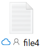 白地に青い雲のアイコンと人のアイコン「file4」