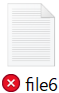 赤い丸に白抜きのバツマークのアイコン「file6」
