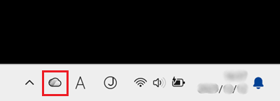 OneDriveが赤く囲われている画像