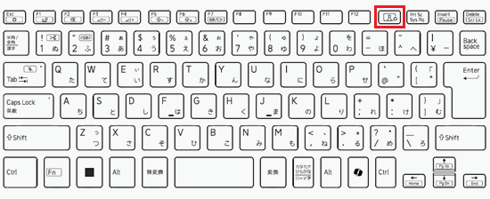 「VAIO オンライン会話設定」キーの配置