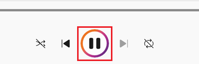 一時停止ボタンが赤で囲われている画像