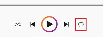 連続再生ボタンが赤で囲われている画像