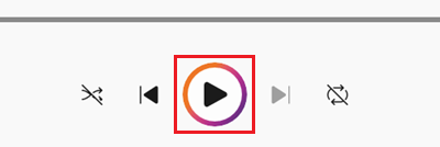 再生ボタンが赤で囲われている画像