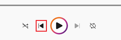 前へボタンが赤で囲われている画像