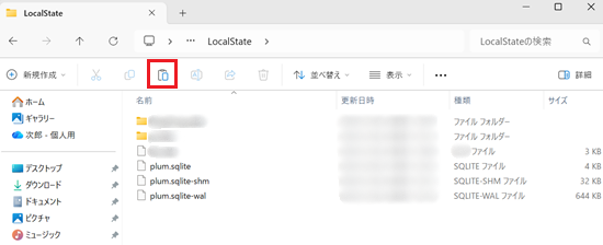 貼り付けが赤で囲われている画像