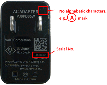 VJ8PD65W identification