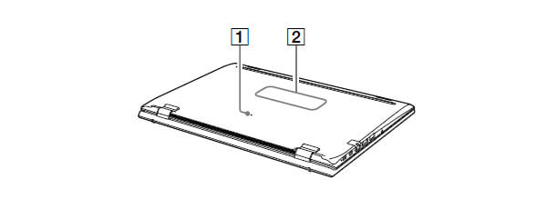 本体後面側の図