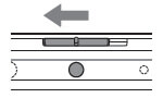 カメラプライバシーシャッターを閉じた図