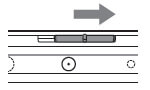 カメラプライバシーシャッターを開いた図